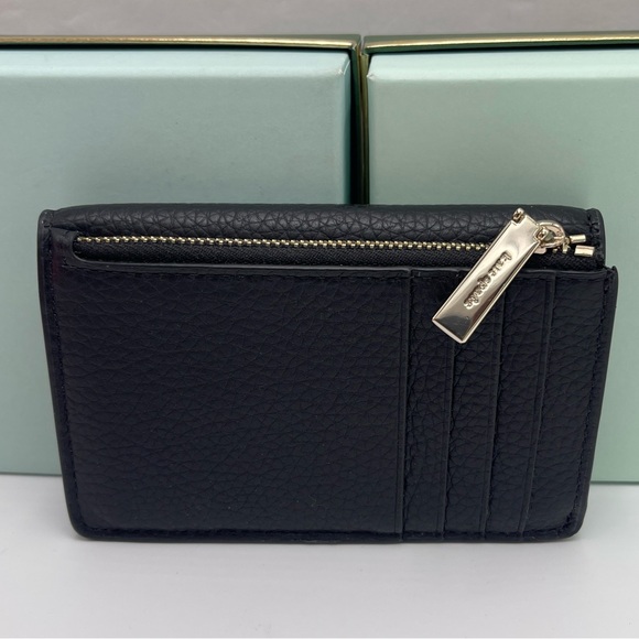 Kate Spade Dumpling Small Pebble Leather Flap Card Holder Wallet 
Black 
NWT - Picture 9 of 16